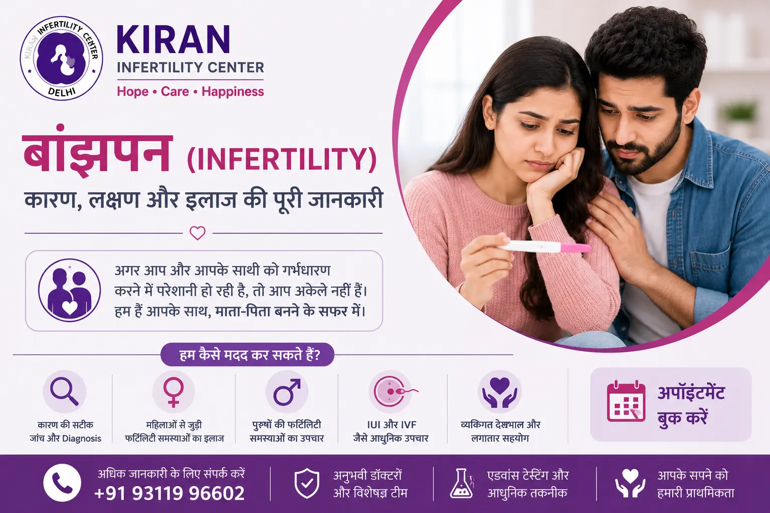 बांझपन (Infertility) क्या है? कारण, लक्षण और इलाज की पूरी जानकारी